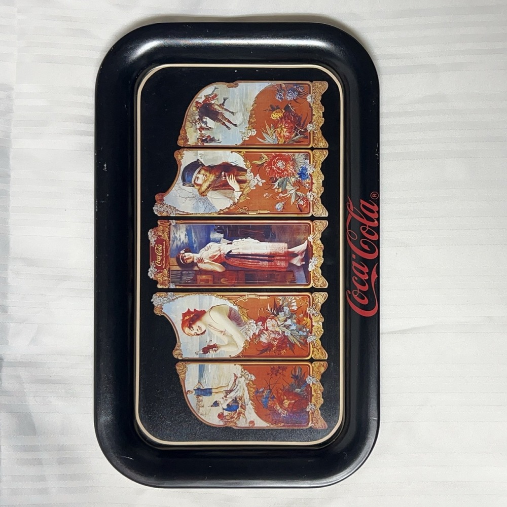 Coca-Cola Four Seasons Serving Tray 1990 Vintage Reproduction Metal